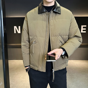 @标 巴恩风翻领工装老钱羽绒服潮流男外套905-P195图片