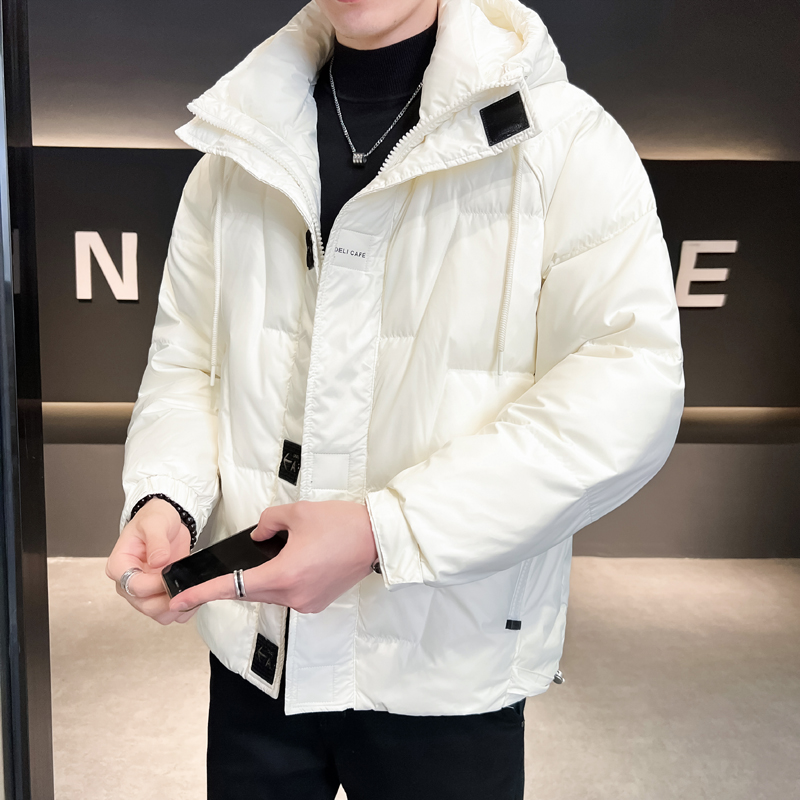 @店主风-抖音设计感80%白鸭绒羽绒服潮流男连帽上衣1832-P190，男装羽绒服，电商D246