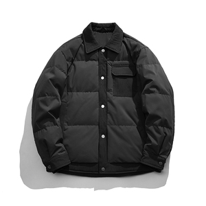 @新标 平铺白底有 羽绒服拼接男外套YR885-P195图片