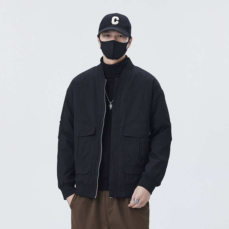 无影墙男士外套棒球领工装夹克男2220薄款P90有二棉加厚P100,男装夹克,电商D246