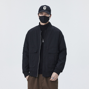 无影墙  男士外套棒球领工装夹克男2220薄款P90有二棉加厚P100图片