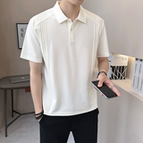 新面料轻奢高级男士设计感polo杉短袖T恤半袖82227-P55，男装T恤，电商D246