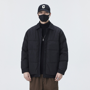 @标 2025新款冬外套拼接翻领羽绒服潮流男假两件衣YR860-P150图片