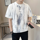 @店主扎染设计男士高克重圆领渐变短袖T恤半袖85232-P48，男装T恤，电商D246