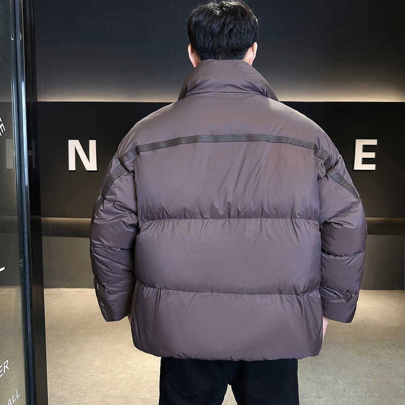 @标泡芙云朵织带拼立领工装羽绒服面包服潮流男外套910-P220,男装羽绒服,电商D246