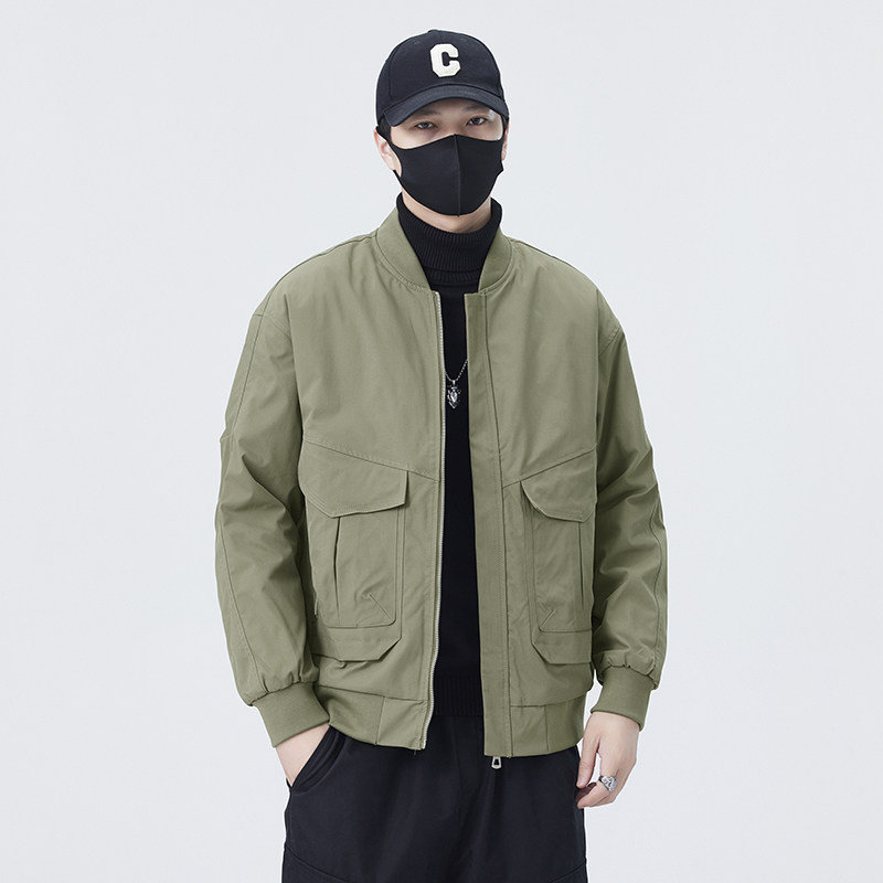 无影墙  男士外套棒球领工装夹克男2220薄款P90有二棉加厚P100图片