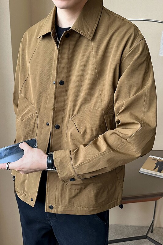 店主风定制面料2025春秋男士设计感外套工装夹克男6811-P95,男装夹克,电商D246