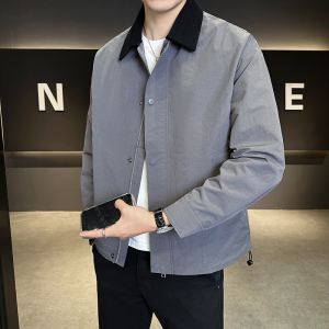 @店主-2025春秋装装连帽男士立体裁剪拼接工装夹克外套111-P100图片
