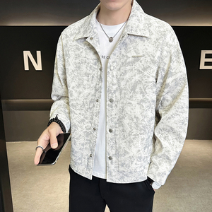 @店主-淘系男士高端扎染条纹工装夹克外套101-P105图片