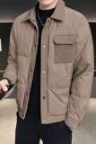 @新标有报告羽绒服拼接潮流男衬衫领YR885-P195，男装衬衫，电商D246