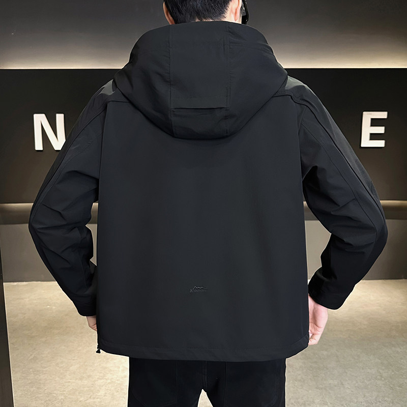 @店主风-冲锋衣春秋季工装连帽长袖夹克外套12502-P105控158,男装夹克,电商D246