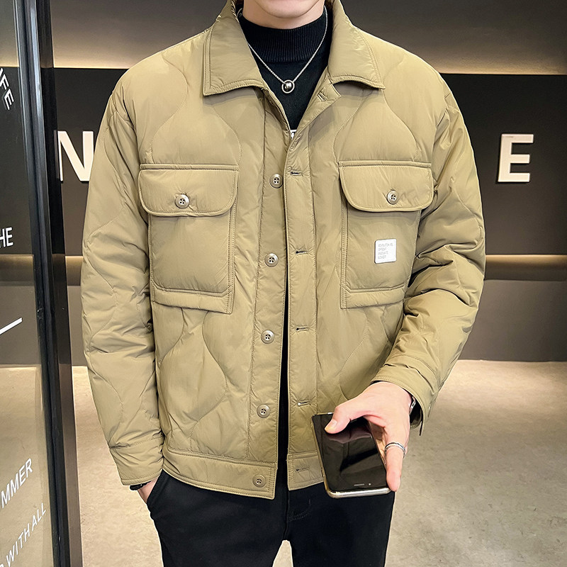 @店主风-美式工装冬新款衬衫领羽绒服潮流男-2521-特P100,男装衬衫,电商D246