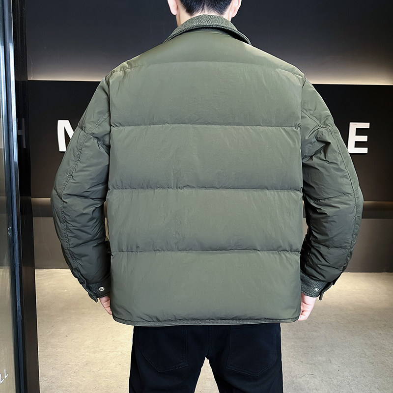 @新标90-2025新款外套羽绒服假两件拼接潮流男上衣YR889-P240,男装羽绒服,电商D246