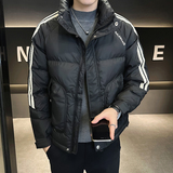 @店主风-免洗面料冬立领织带羽绒服潮流男9935-P100，男装羽绒服，电商D246