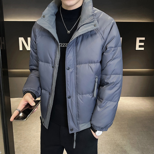 @店主风-大白鸭绒拼接羽绒服男立领拼色976-P125图片