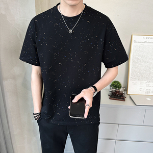 @店主 扎染设计男士高克重圆领泼墨短袖T恤半袖85235-P48图片