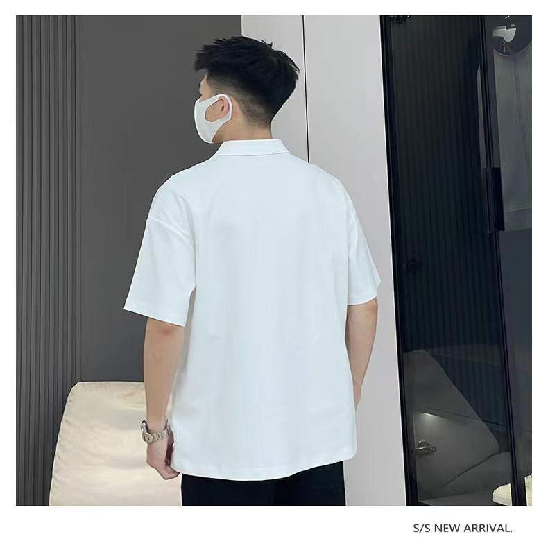 网图抖音冰丝速干男士凉感撞色圆领短袖T恤polo杉T523-P55,男装T恤,电商D246