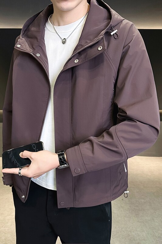 @店主风-冲锋衣春秋季工装连帽长袖夹克外套12512-P105控158,男装夹克,电商D246