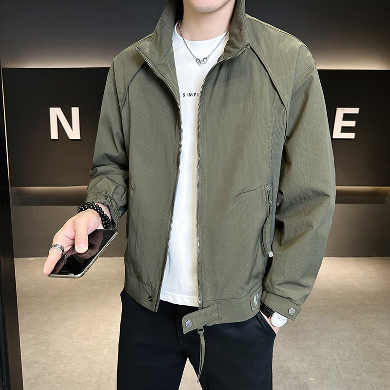 @店主-2025春秋装装拼接男士立体裁剪工装夹克外套6616-P105,男装夹克,电商D246