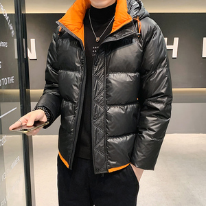 @店主风-亮面冬新款白鸭绒羽绒服潮流男连帽上衣-YR803-P130图片