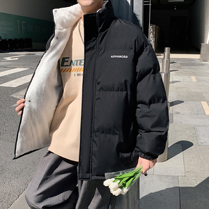 @港风-加绒冬季新款撞色图案潮流棉衣男上衣-MY538-P90控128图片