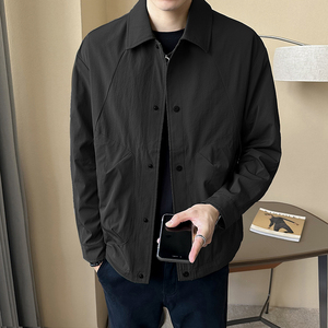 店主风定制面料2025春秋男士设计感外套工装夹克男6811-P95