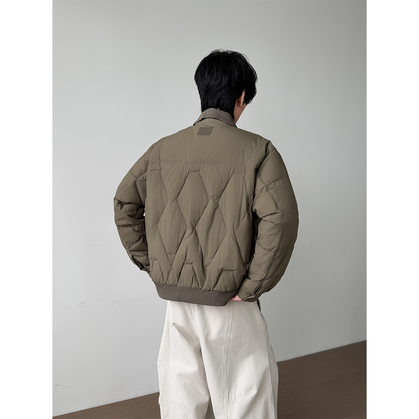 @标美式针织拼接2025新款外套羽绒服设计感男外套88072-P195,男装羽绒服,电商D246