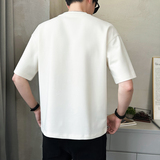 原版面料新中式竹子男士高克重刺绣圆领短袖T恤半袖T511-P40，男装T恤，电商D246