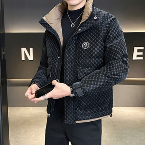 @店主风-满印冬新款白鸭绒皮衣羽绒服潮流男35005-P185图片