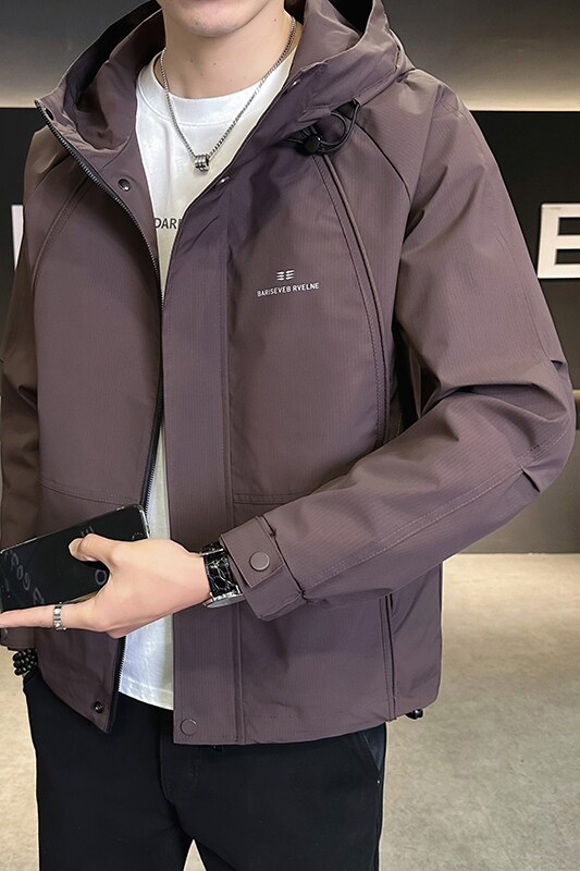 @店主风-冲锋衣春秋季新款工装连帽长袖夹克外套3502-P125,男装夹克,电商D246