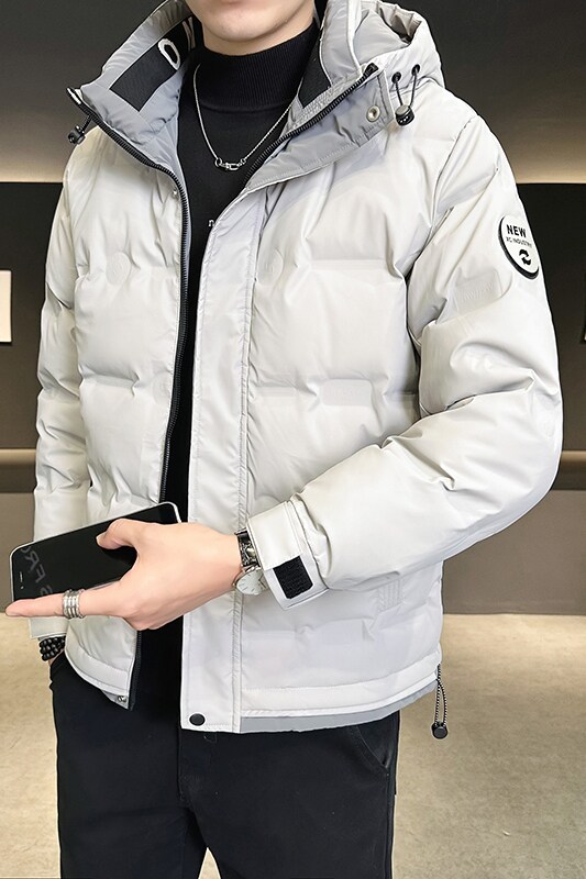 @店主风-跑量冬白鸭绒纯色连帽羽绒服潮流男上衣YR712-P130,男装羽绒服,电商D246