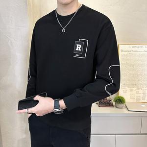 @店主风 特殊面料上衣男针织长袖卫衣圆领外套休闲-7707-P58图片