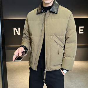 @标 巴恩风翻领工装老钱羽绒服潮流男外套905-P195图片