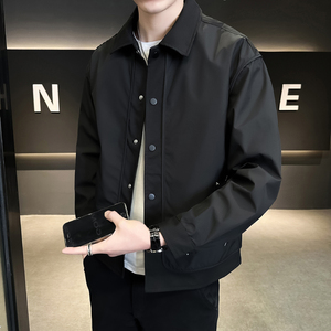 @店主-淘系男士高端针织拼接假两件工装夹克外套505-P100图片