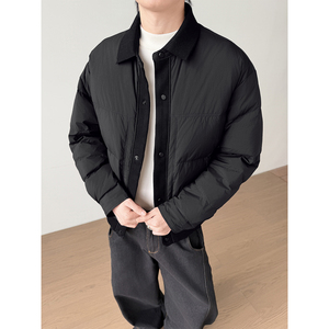 @标 美式 针织拼接2025新款外套羽绒服设计感男外套88072-P195图片