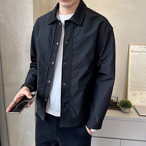 @店主-抖音男士高端针织拼接假两件工装夹克外套505-P100