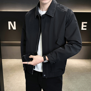 @店主-2025春装抖音男士假两件牛仔工装夹克外套25801-P115图片
