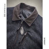 网图@标50美式风格牛仔外套拼接羽绒服潮流男翻领领YR899-P205，男装工装外套，电商D246