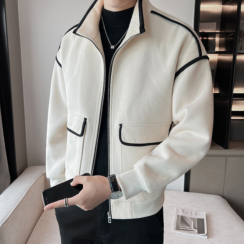 @店主风-不起球高端天鹅绒加厚毛呢呢子冬装夹克外套8062-P135,男装夹克,电商D246