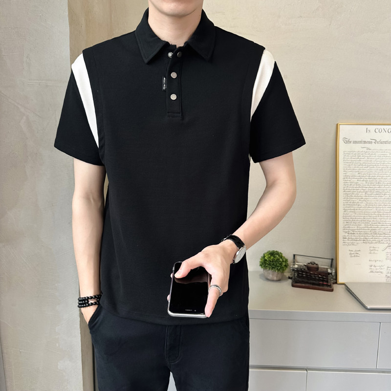 肌理感罗马布男士高克重polo杉短袖T恤半袖T526-P50,男装T恤,电商D246