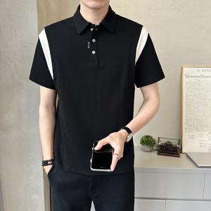 肌理感罗马布男士高克重polo杉短袖T恤半袖T526-P50图片