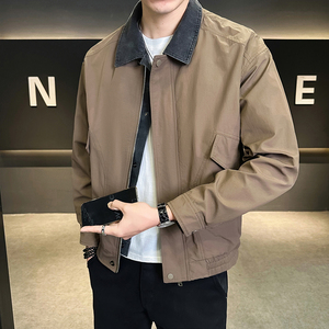@店主-2026抖音男士假两件牛仔工装夹克外套25801-P115图片