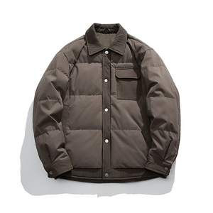 @新标平铺白底有羽绒服拼接男外套YR885-P195