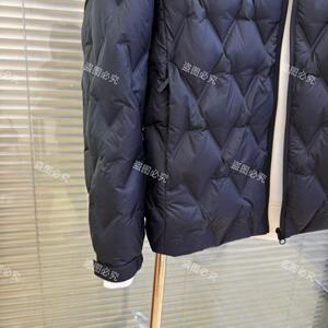 @新标90 网图抖音外套羽绒服轻奢菱形格男外套2510-P210图片