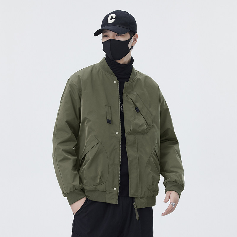 无影墙2025春秋新款男士重工外套棒球领工装夹克男JK115-P110,男装夹克,电商D246