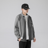 @无影墙-直播大大斜纹秋季新工装长袖衬衫男衬衣外套C30-P45，男装衬衫，电商D246