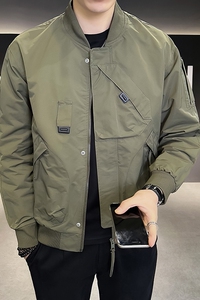 店主风  2024春秋新款男士重工外套棒球领工装夹克男JK115-P110图片