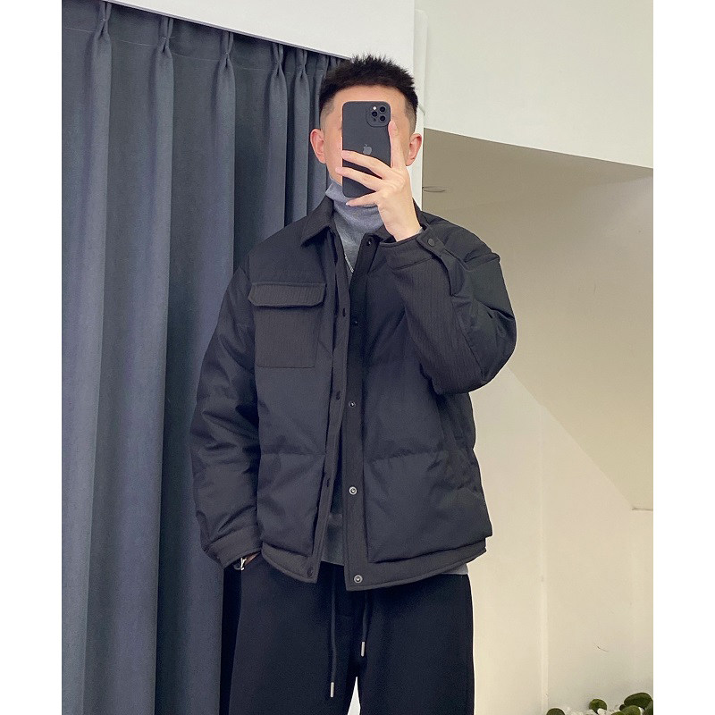 @新标有报告网图慎用羽绒服拼接男外套YR885-P195,男装羽绒服,电商D246