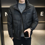 @店主风-大免洗皮面料冬立领羽绒服潮流男8622-P160，男装羽绒服，电商D246