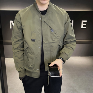 店主风  2026春秋新款男士重工外套棒球领工装夹克男JK115-P110图片